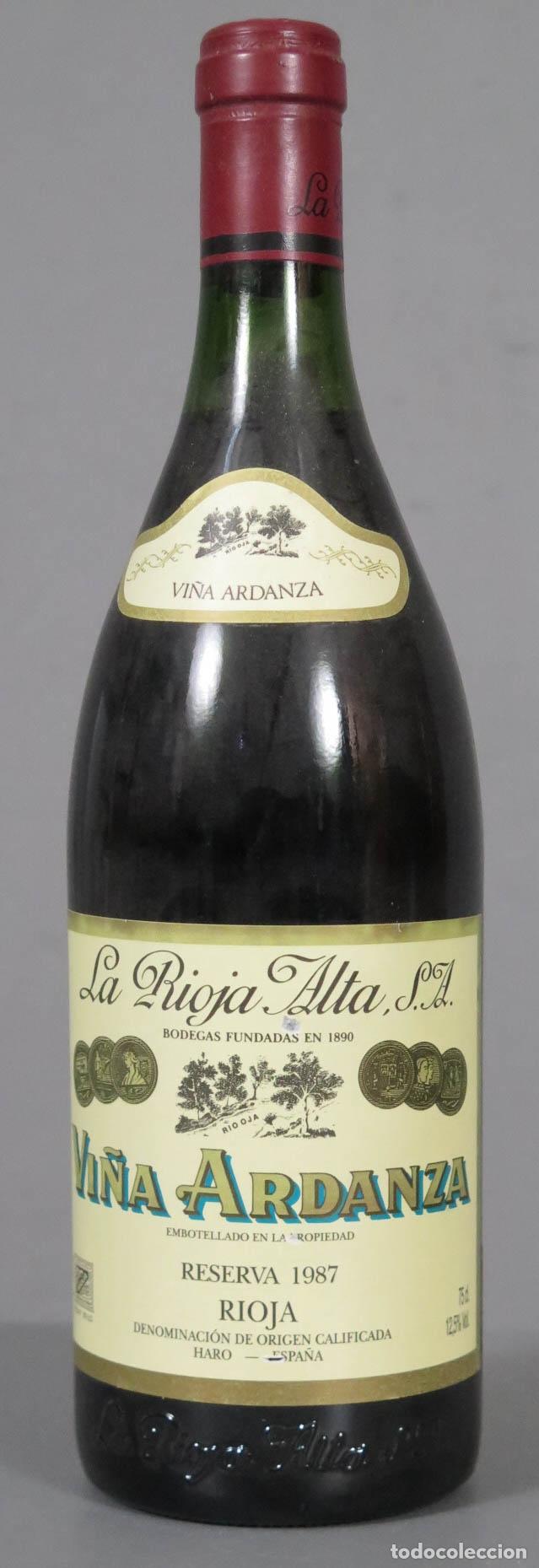 Coleccionismo de vinos y licores: BOTELLA. VI&Ntilde;A ARDANZA 1987 - Foto 1