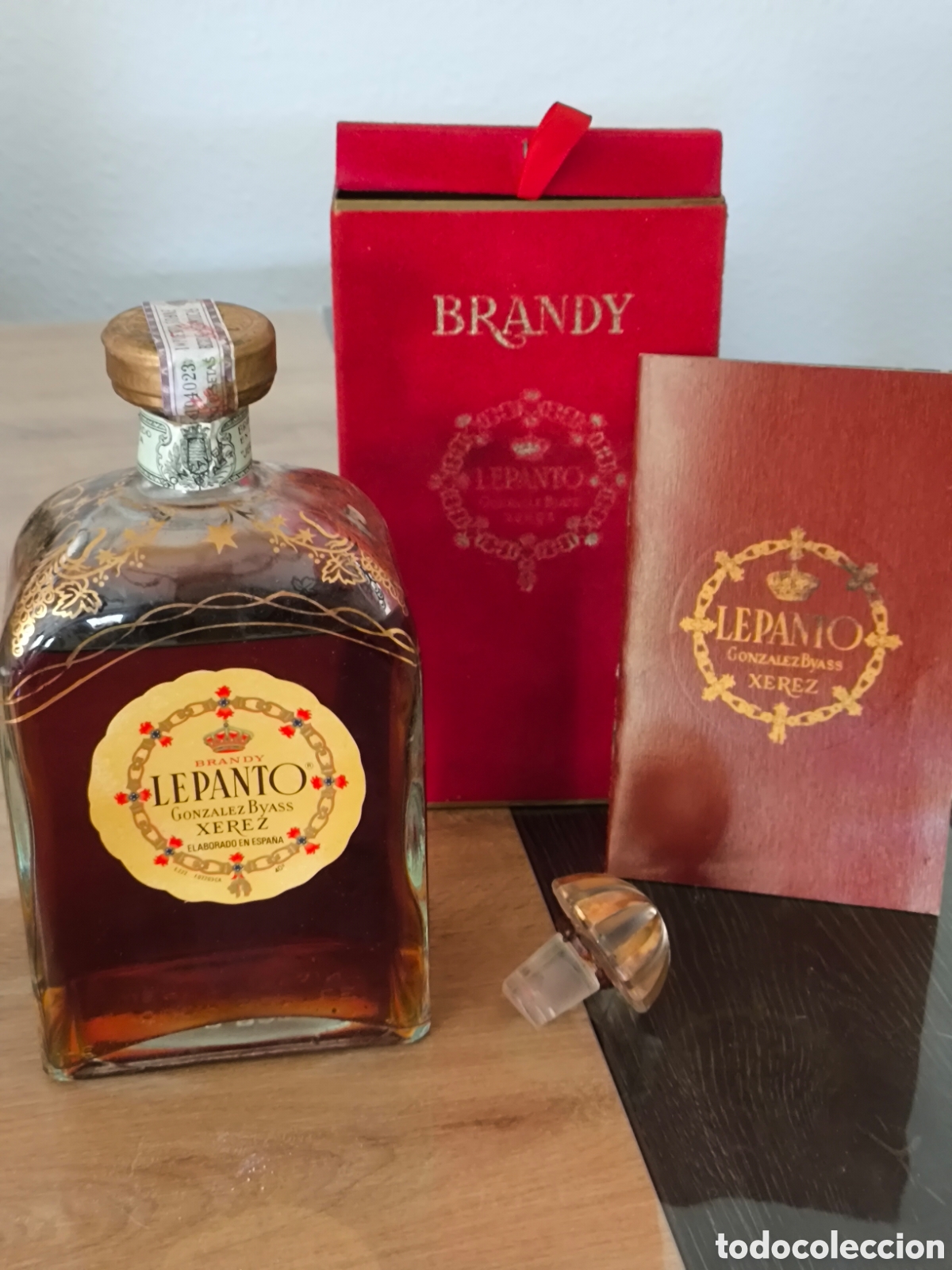 Coleccionismo de vinos y licores: Botella brandy Lepanto - Foto 3