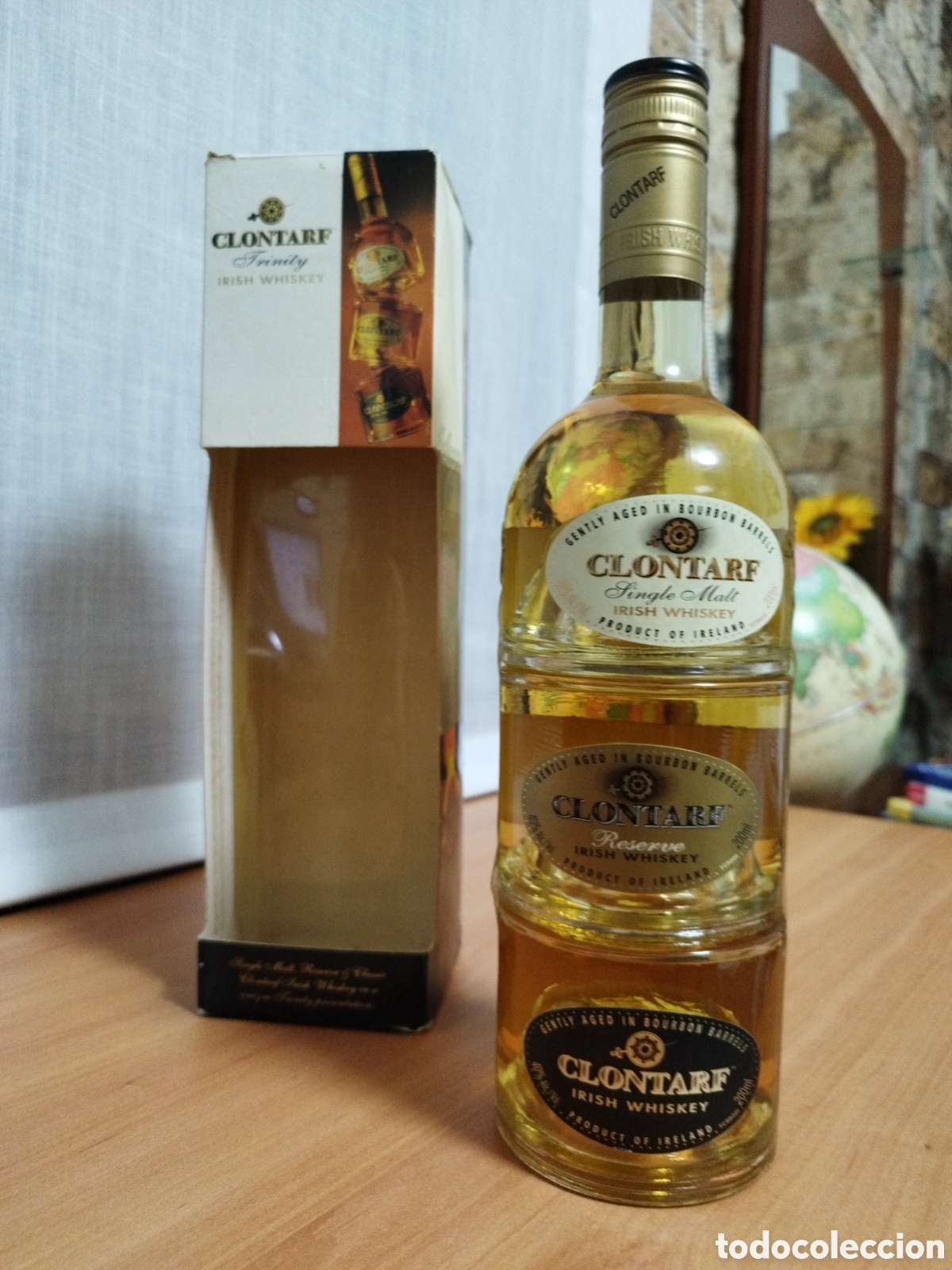 Coleccionismo de vinos y licores: BOTELLA DE WHISKY CLONTARF TRINITY - Foto 1