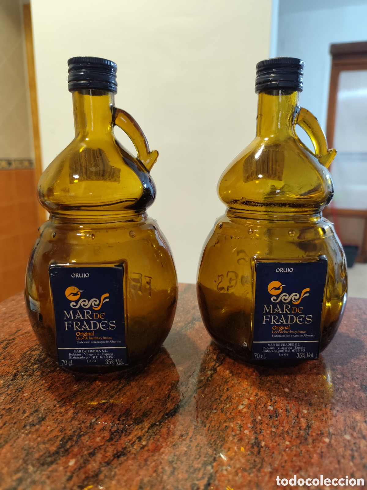 Coleccionismo de vinos y licores: Botella cristal de orujo - Foto 1
