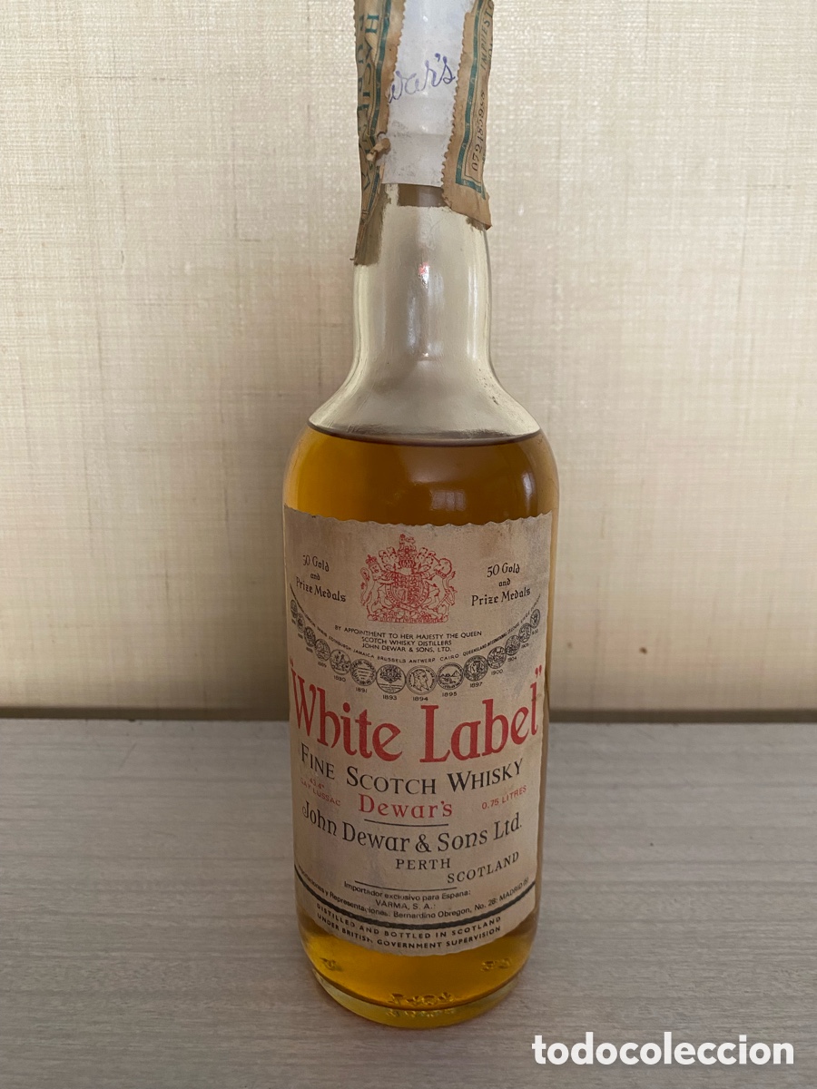 Coleccionismo de vinos y licores: Dewar &lsquo;s White Label 0,75L - Foto 1