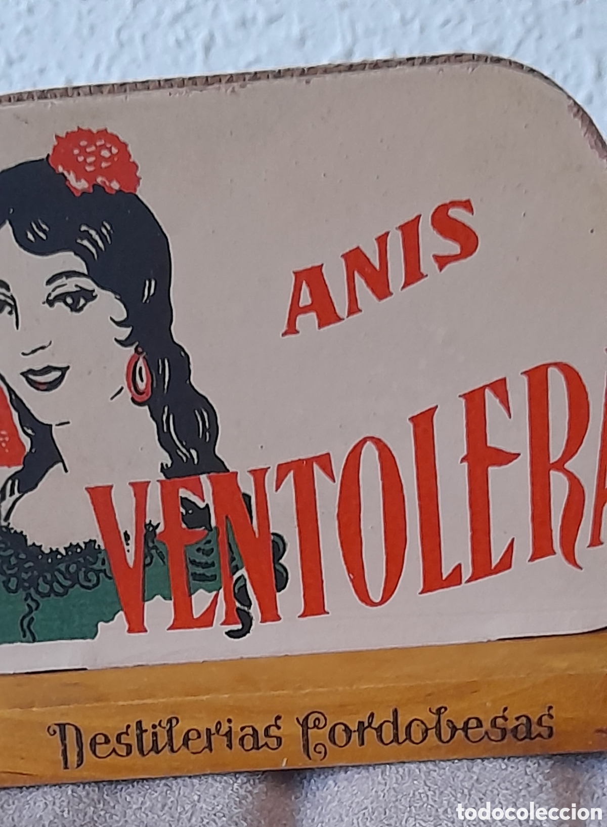 Coleccionismo de vinos y licores: Servilletero madera ANIS VENTOLERA - Foto 3