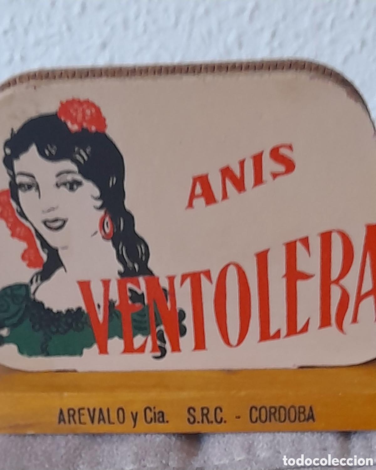Coleccionismo de vinos y licores: Servilletero madera ANIS VENTOLERA - Foto 4