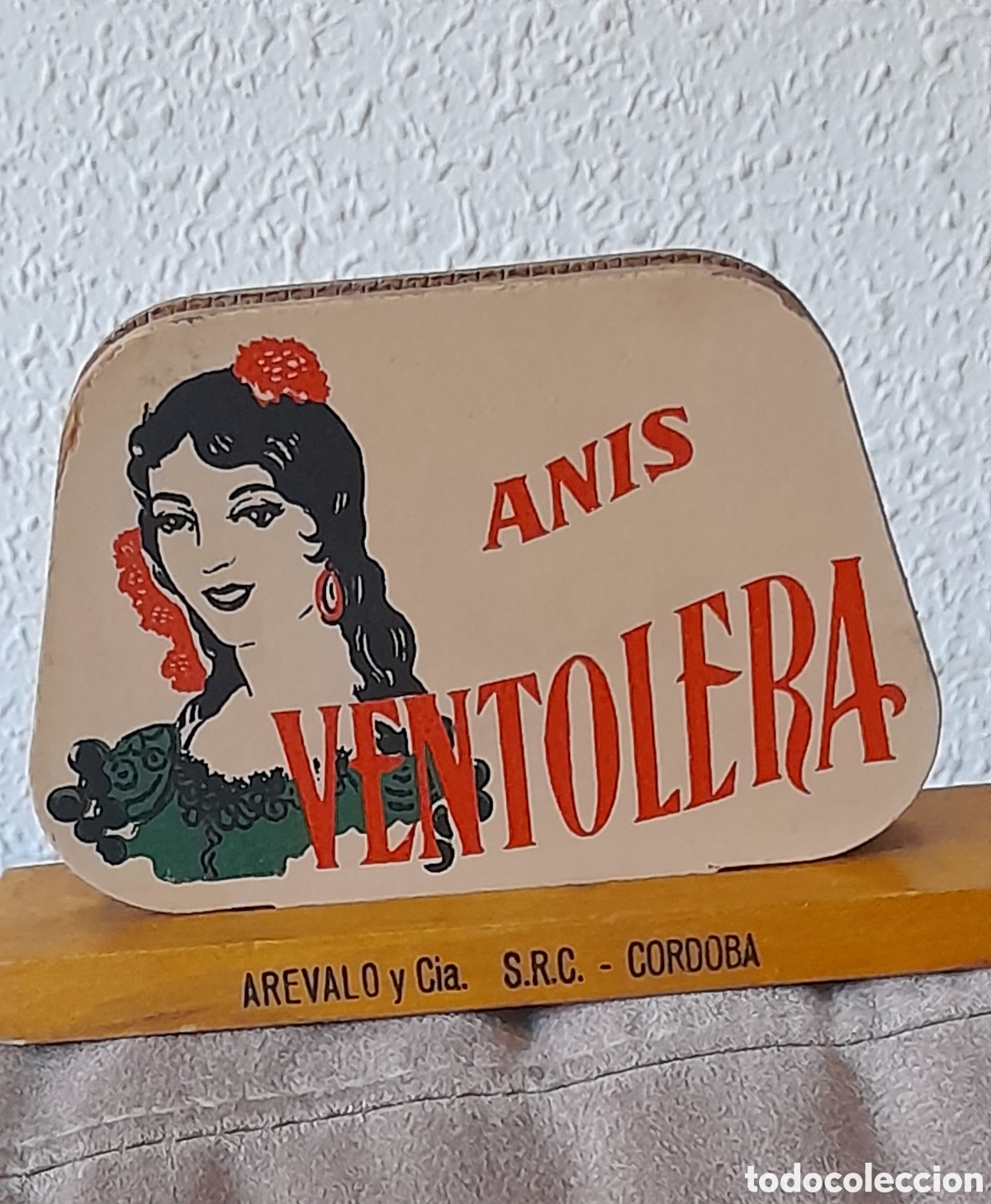Coleccionismo de vinos y licores: Servilletero madera ANIS VENTOLERA - Foto 5