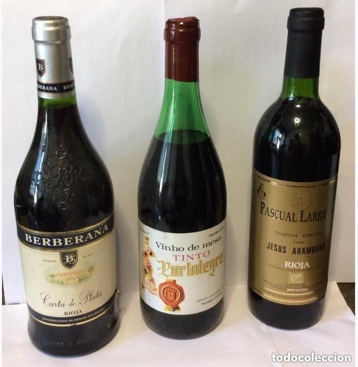 Collection of wines and liquors: BOTELLAS DE VINO BERBERANA ,PORTALEGRE PASCUAL LARRIETA