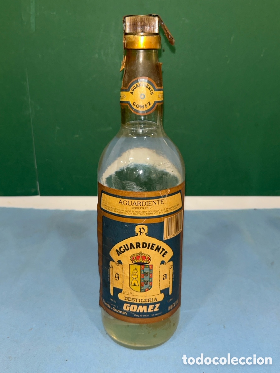 Collection of wines and liquors: ANTIGUA BOTELLA AGUARDIENTE DESTILER&Iacute;A G&Oacute;MEZ *SIN ABRIR* *VER FOTOS*