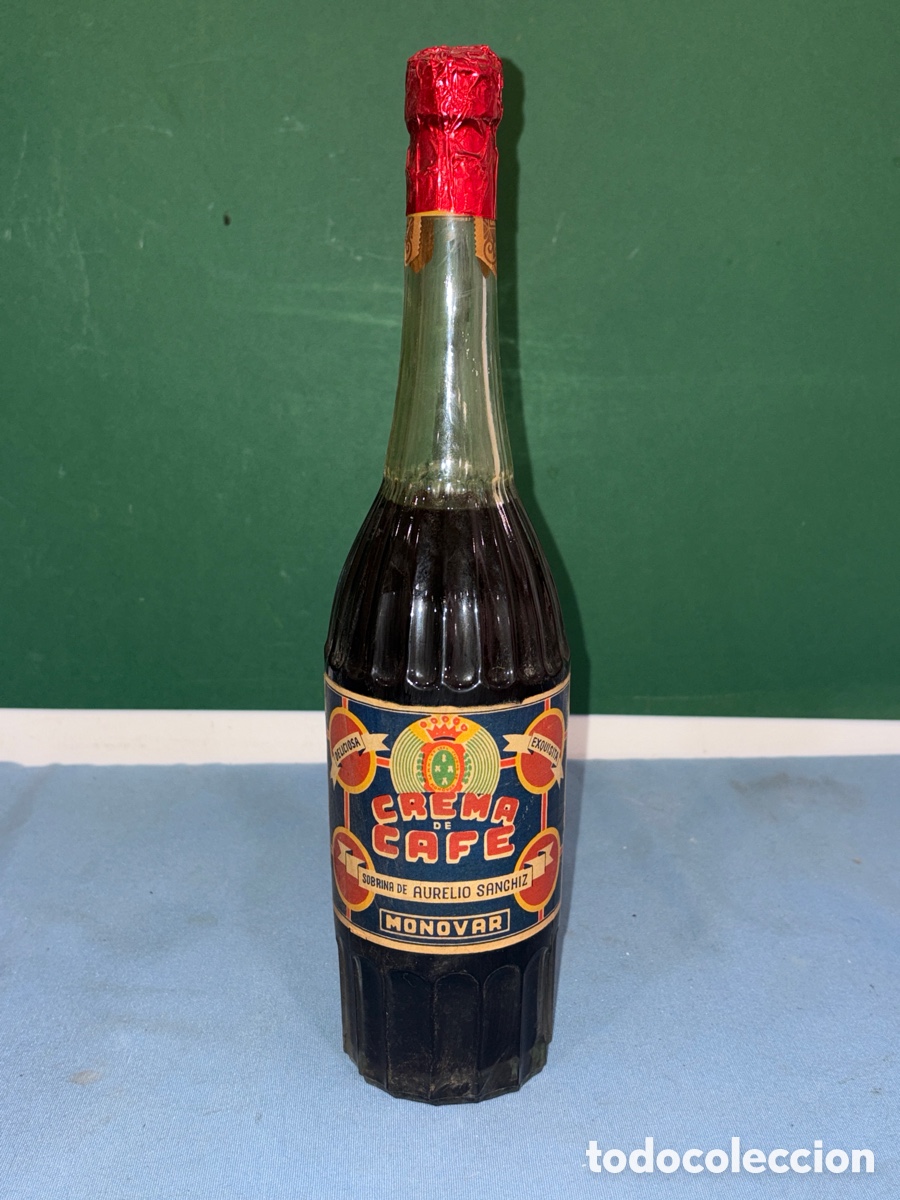 Collection of wines and liquors: ANTIGUA BOTELLA CREMA DE CAF&Eacute; MONOVAR *SIN ABRIR* *VER FOTOS*