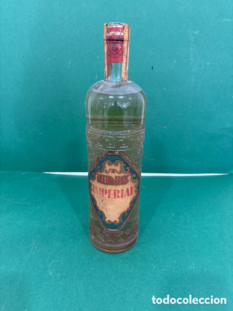 Collection of wines and liquors: ANTIGUA BOTELLA DE AN&Iacute;S IMPERIAL DESTILER&Iacute;AS SALAS Y SIRVENT*SIN ABRIR*ELCHE*RARA*