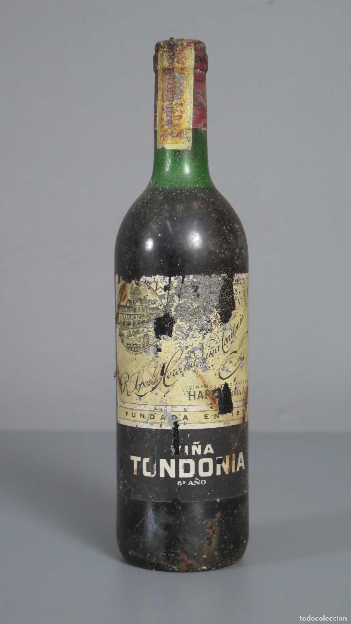Collection of wines and liquors: BOTELLA. TONDONIA 6 A&Ntilde;O