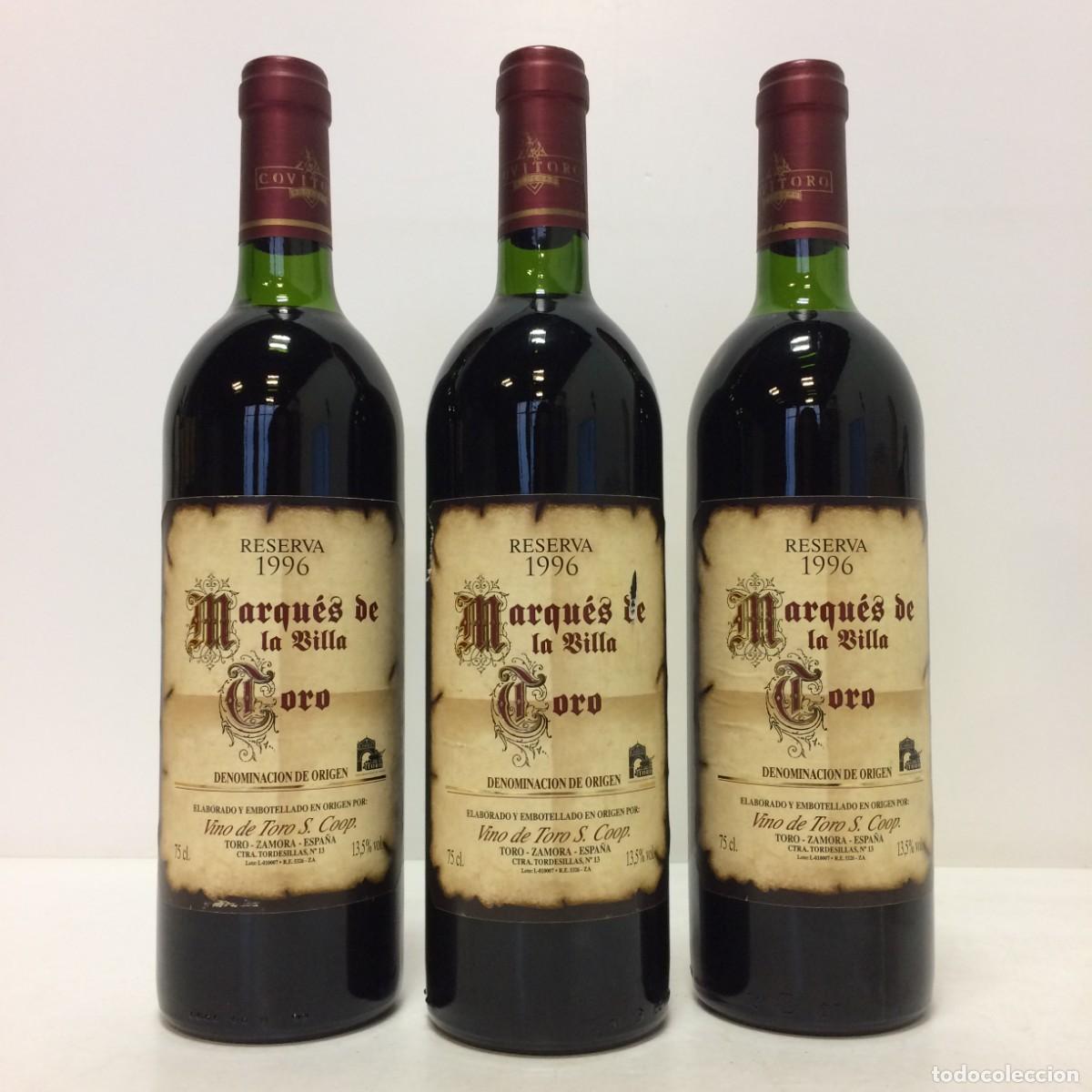 Collection of wines and liquors: Vino: 1996 Marqu&eacute;s de La Villa Reserva, Vino de Toro S. Coop. (Toro)