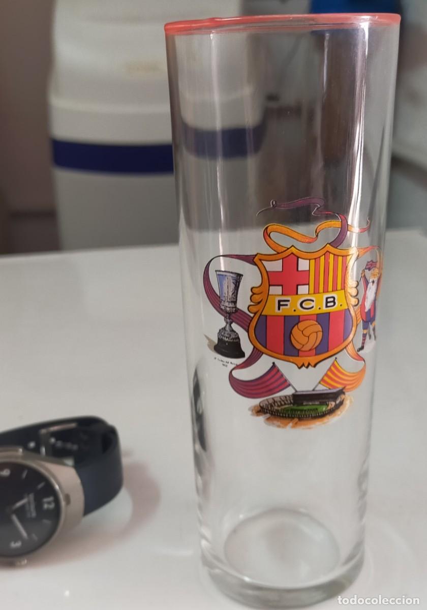 Colecionismo de vinhos e licores: VASO DE TUBO DE CRISTAL CON UN GRAN ESCUDO DEL BARCELONA