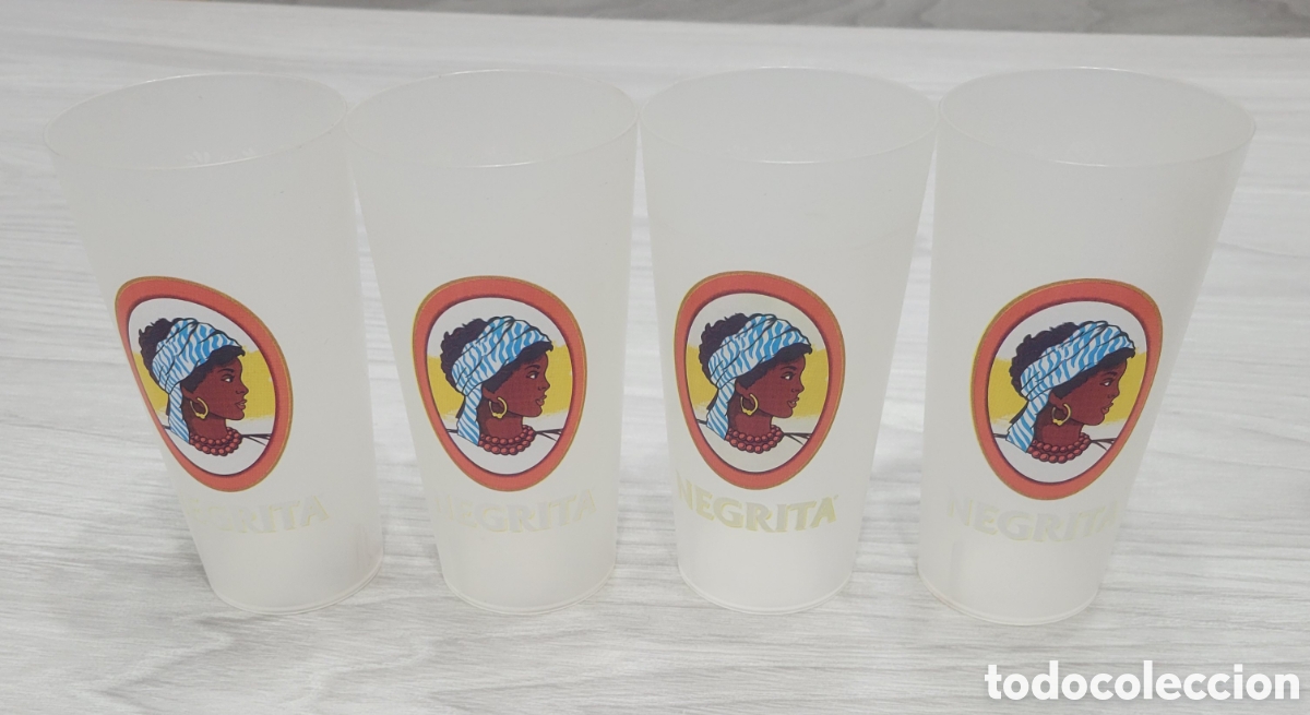 Coleccionismo de vinos y licores: 4 Vasos de Ron Negrita - Foto 1