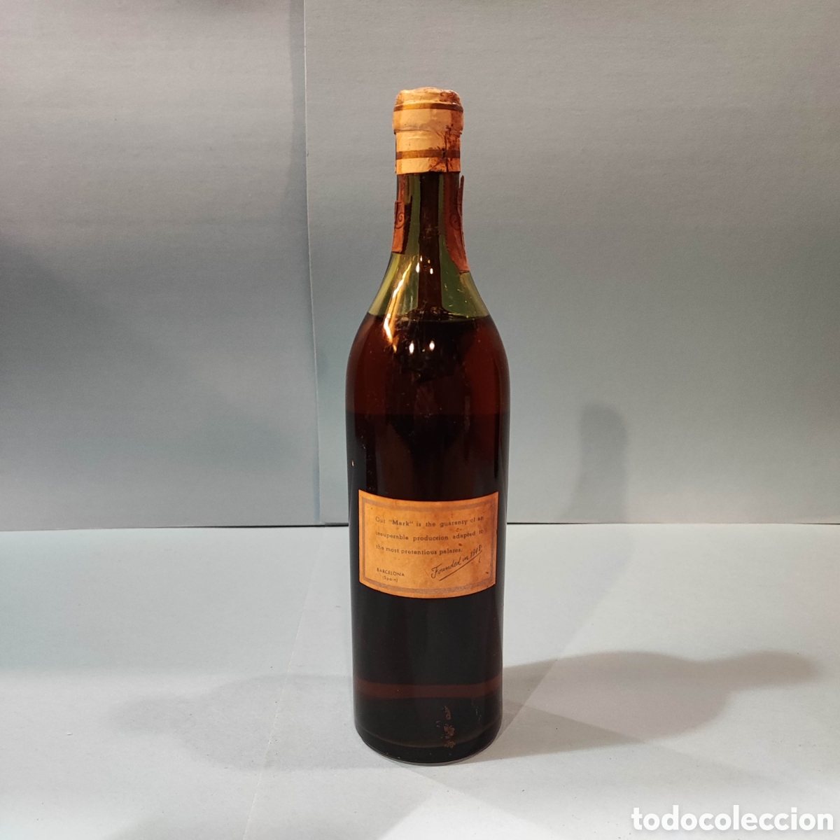 Coleccionismo de vinos y licores: Botella de brandy Edison - Foto 2
