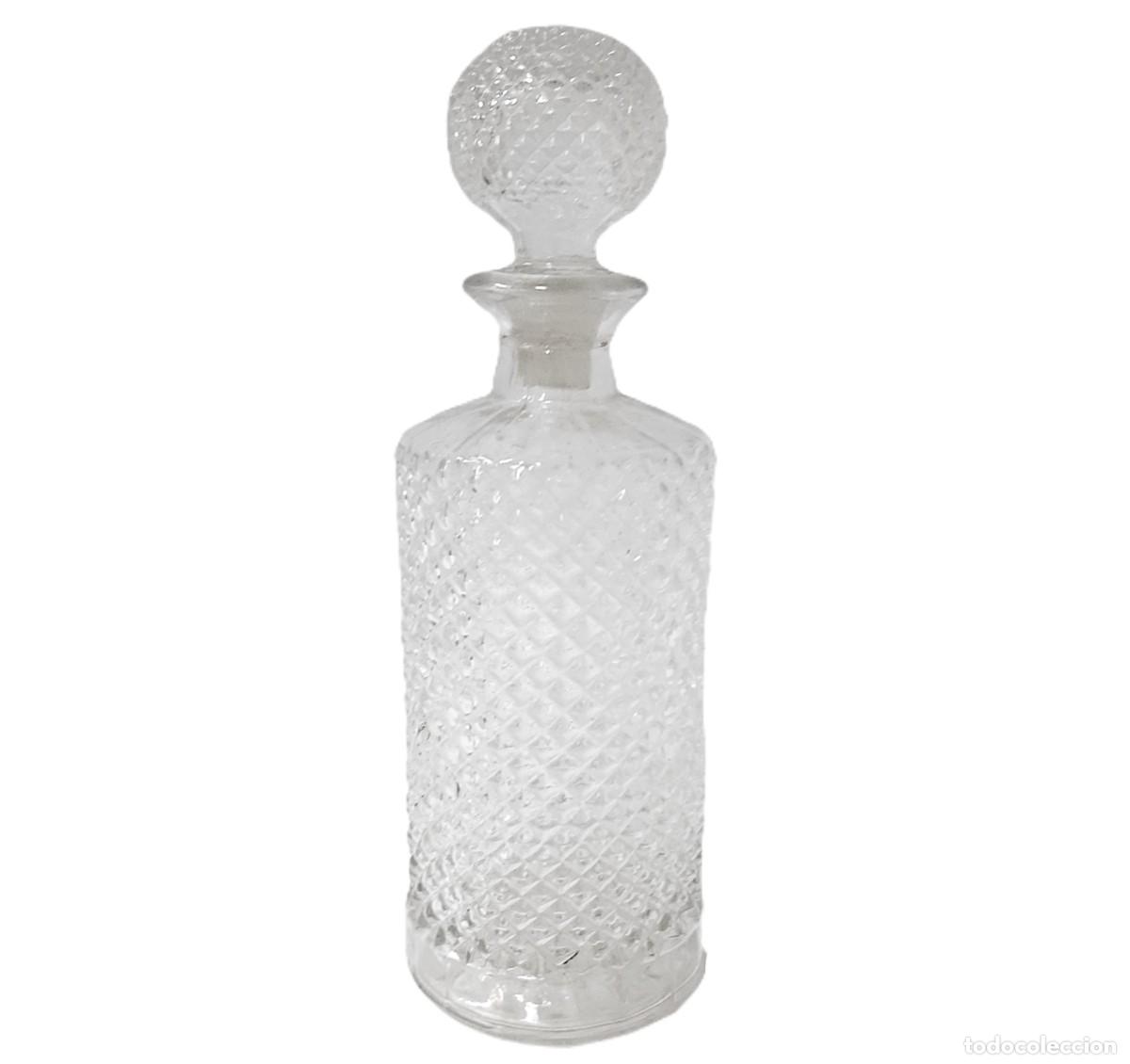 Coleccionismo de vinos y licores: Decantador o jarra de cristal transparente vintage, 700 ml