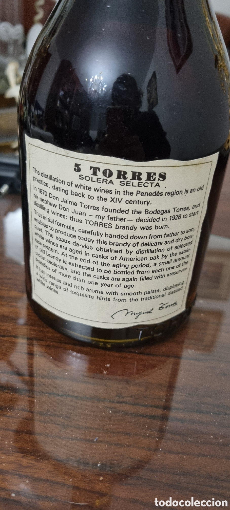 Coleccionismo de vinos y licores: 5 Torres Solera Selecta - Foto 4