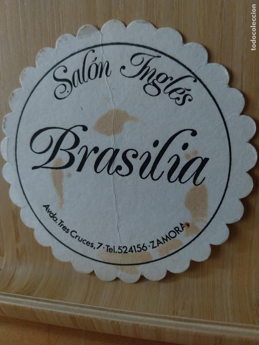 Collection of wines and liquors: BRASILIA SALON INGLES ZAMORA POSAVASOS COASTER VINTAGE ORIGINAL 10.3 CMS USADO