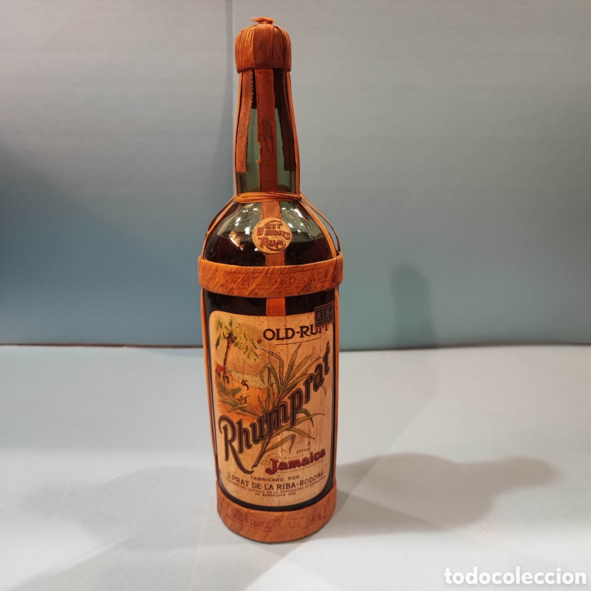 Coleccionismo de vinos y licores: Botella de ron Rhumprat - Foto 1