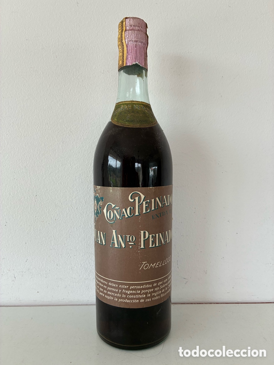 Colecionismo de vinhos e licores: Botella de Co&ntilde;ac Peinado
