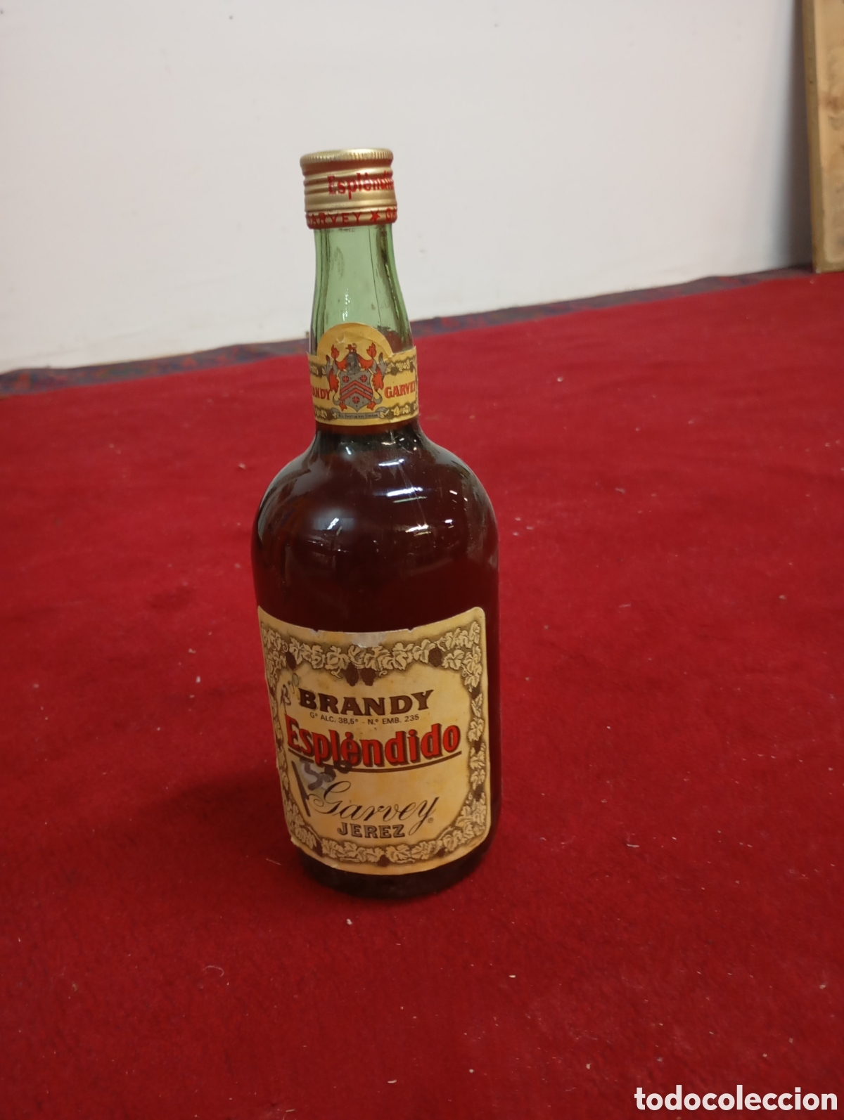 Coleccionismo de vinos y licores: Botella esplendido a&ntilde;o 77 Brandy