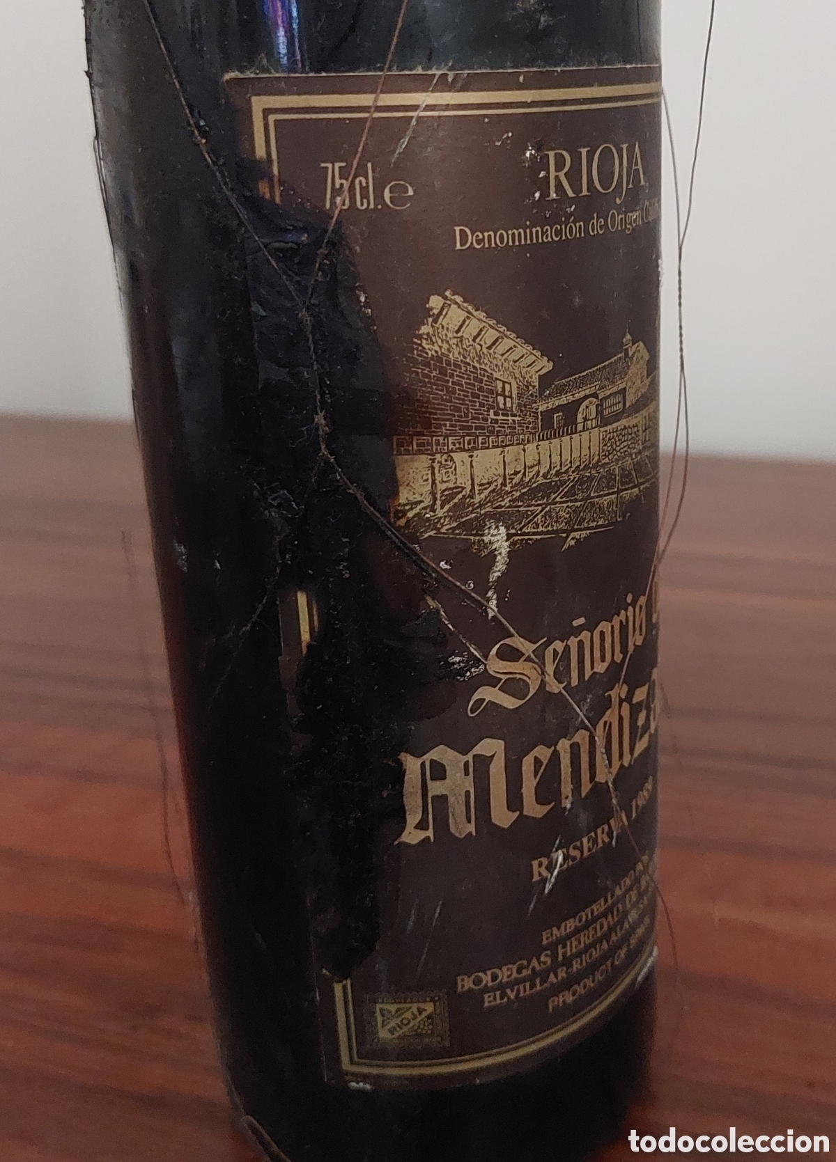 Collection of wines and liquors: Se&ntilde;orio Mendizabal 1989.