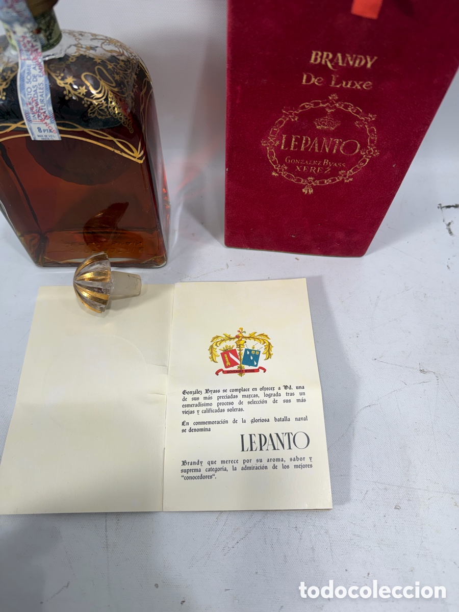 Coleccionismo de vinos y licores: BOTELLA BRANDY DE LUXE LEPANTO - Foto 8