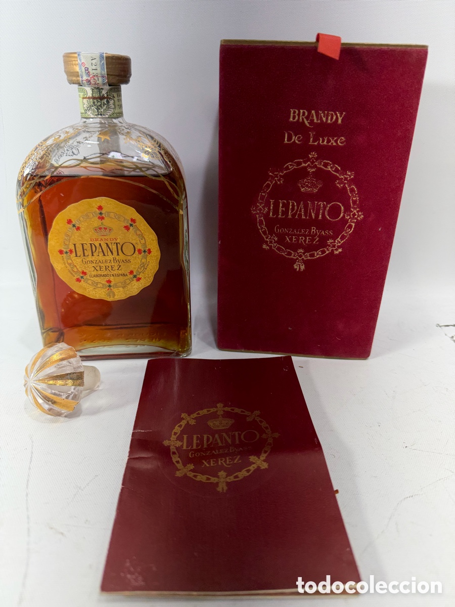 Coleccionismo de vinos y licores: BOTELLA BRANDY DE LUXE LEPANTO - Foto 1