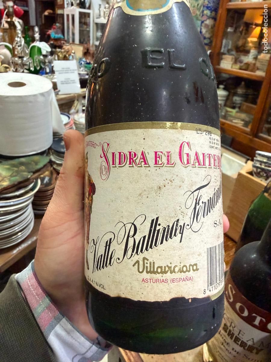 Coleccionismo de vinos y licores: BOTELLA SIDRA EL GAITERO - Foto 2