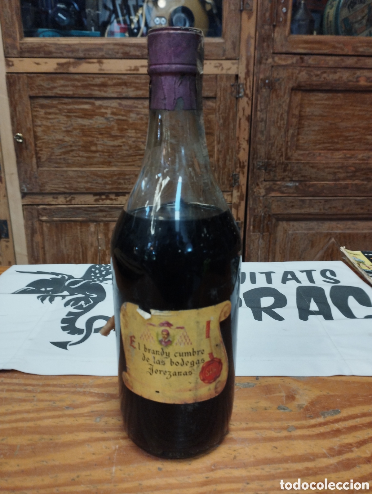 Coleccionismo de vinos y licores: Botella Romate Brandy - Foto 2