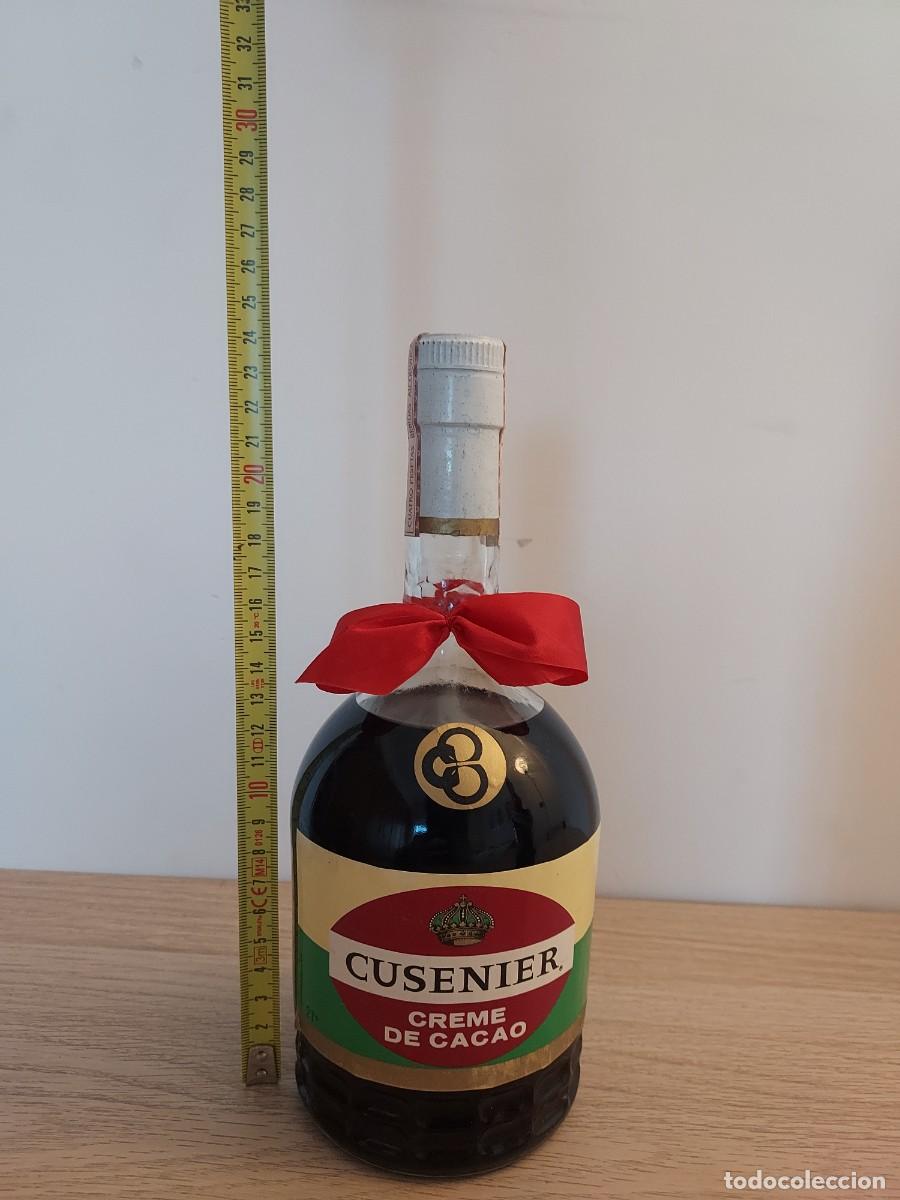 Coleccionismo de vinos y licores: Botella CUSENIER CREME DE CACAO - Foto 2