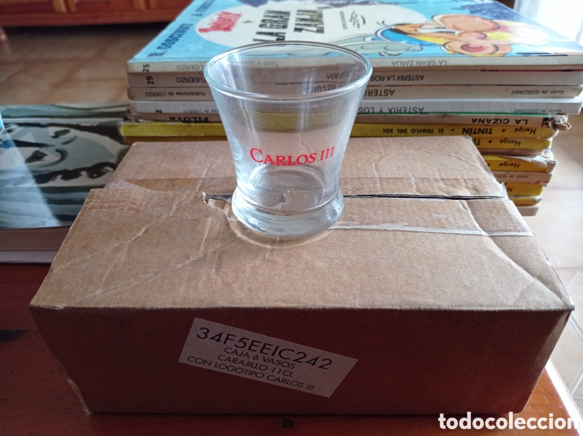 Coleccionismo de vinos y licores: BRANDY CARLOS III - VASOS CARAJILLO