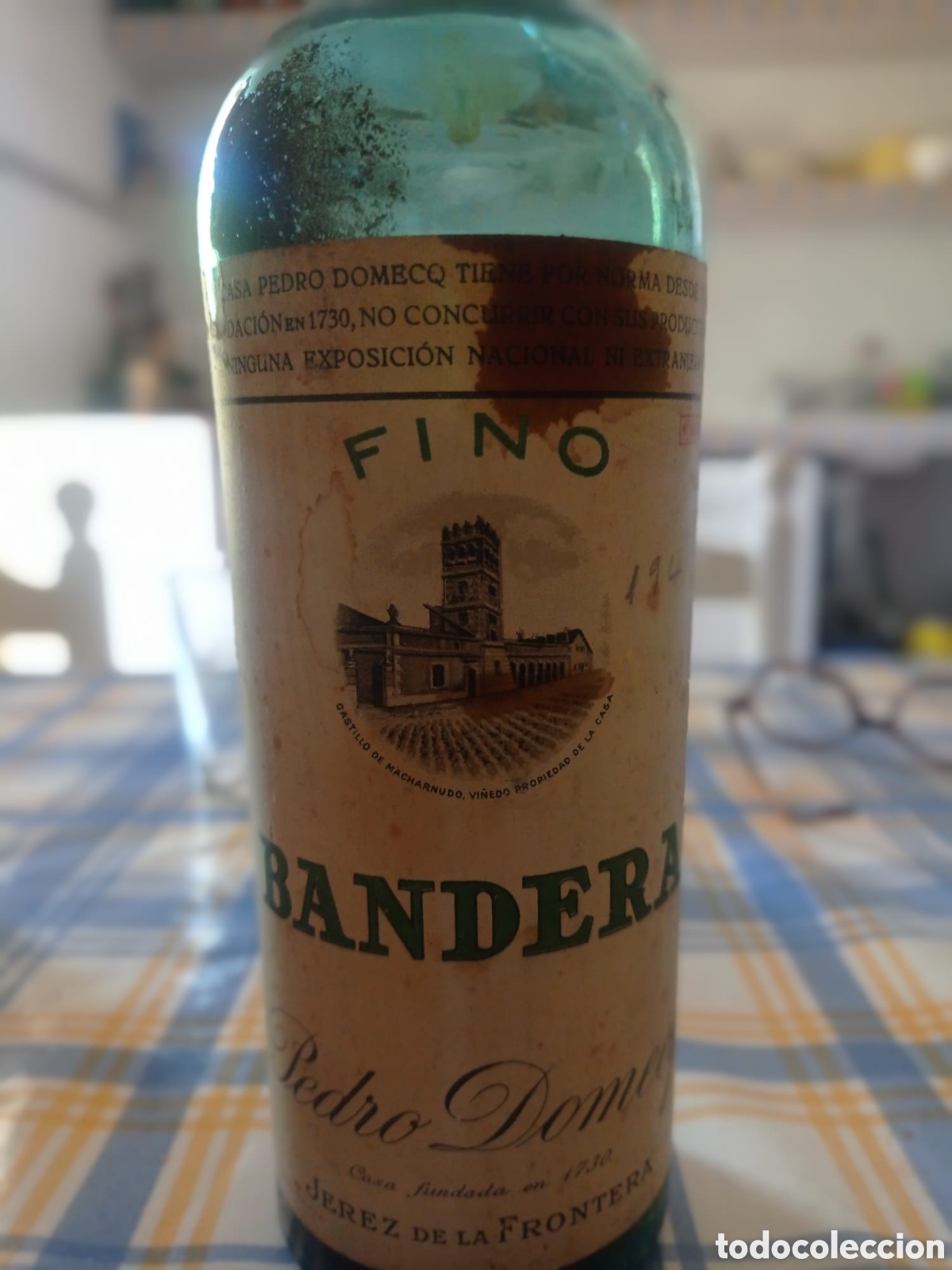 Coleccionismo de vinos y licores: BOTELLA DE FINO, BANDERA, PEDRO DOMECQ, SIN ABRIR