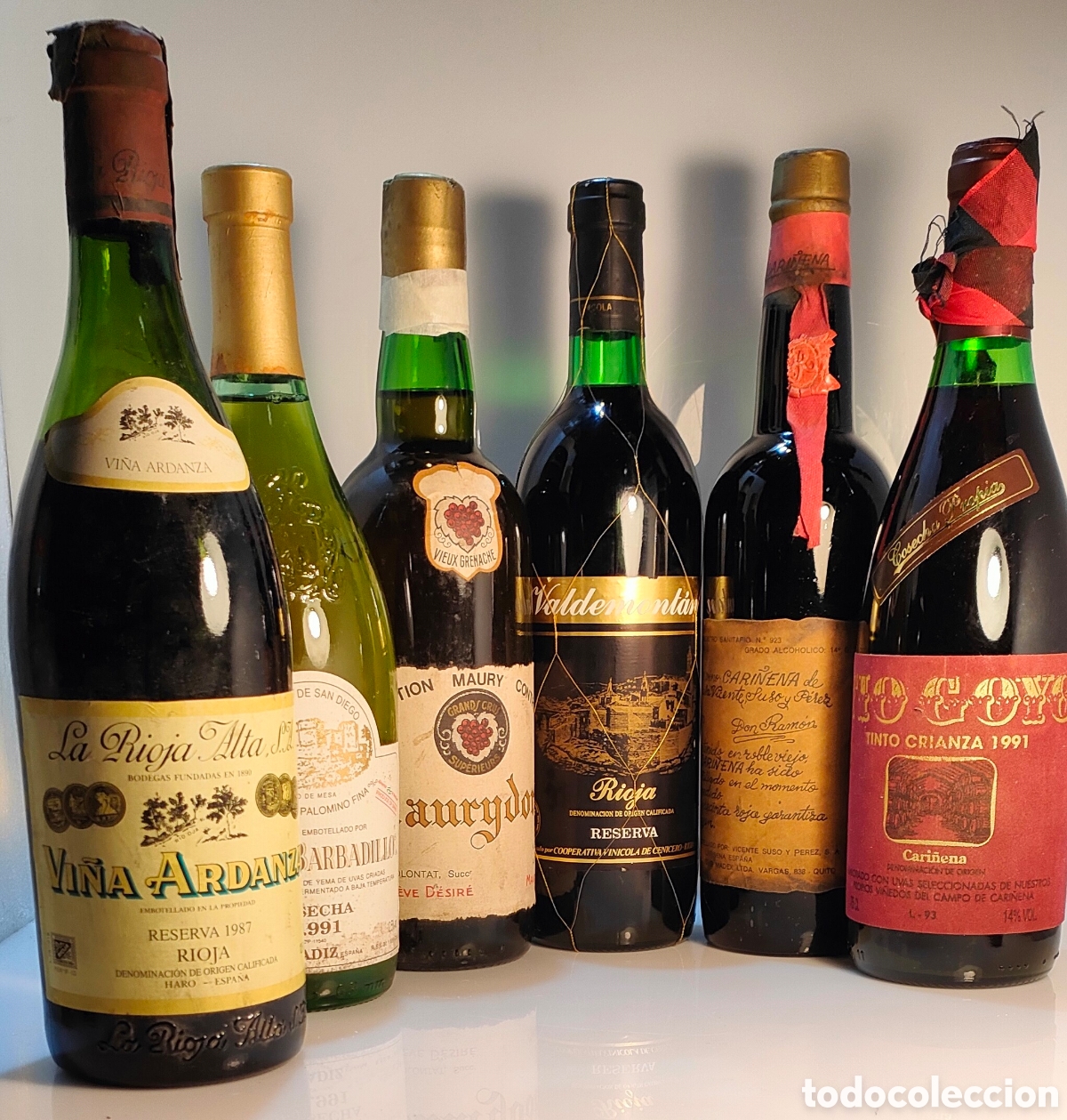 Colecionismo de vinhos e licores: 6 botellas Vino Diferentes a&ntilde;adas y Denominaci&oacute;n de Origen