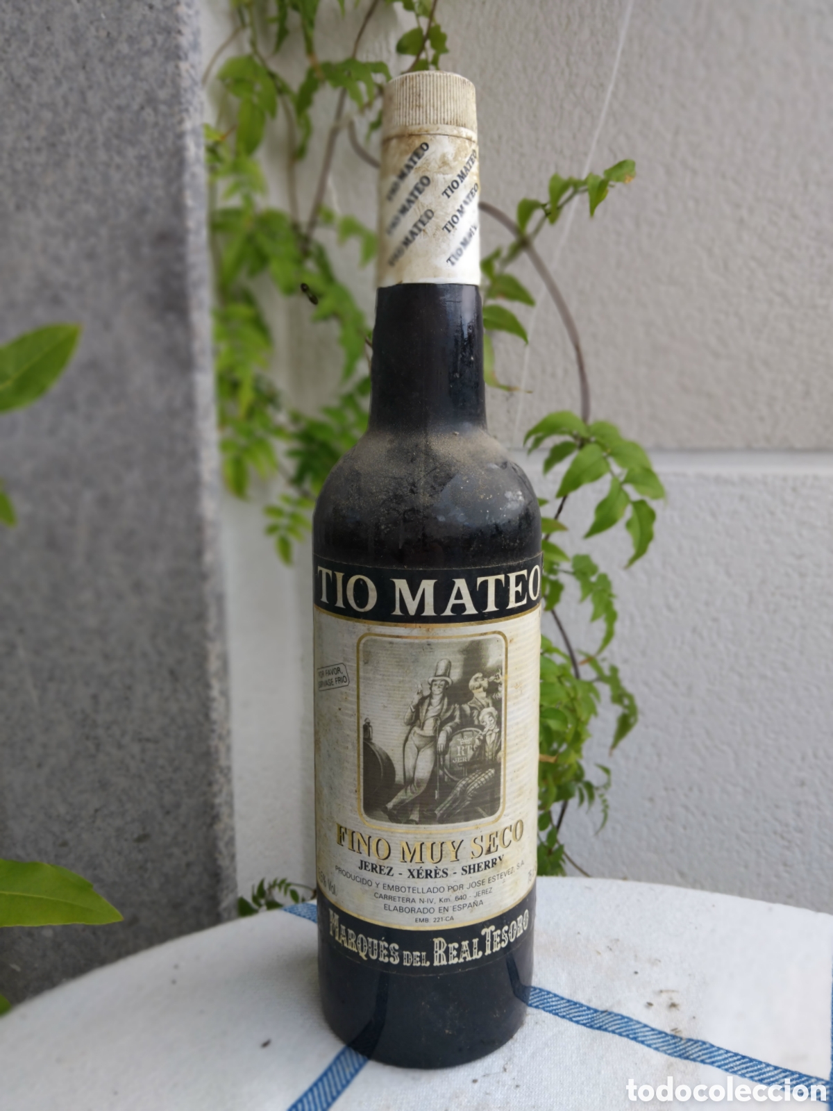 Sammlung von Weinen und Lik&ouml;ren: Botella vino fino muy seco TIO MATEO de Real Tesoro.