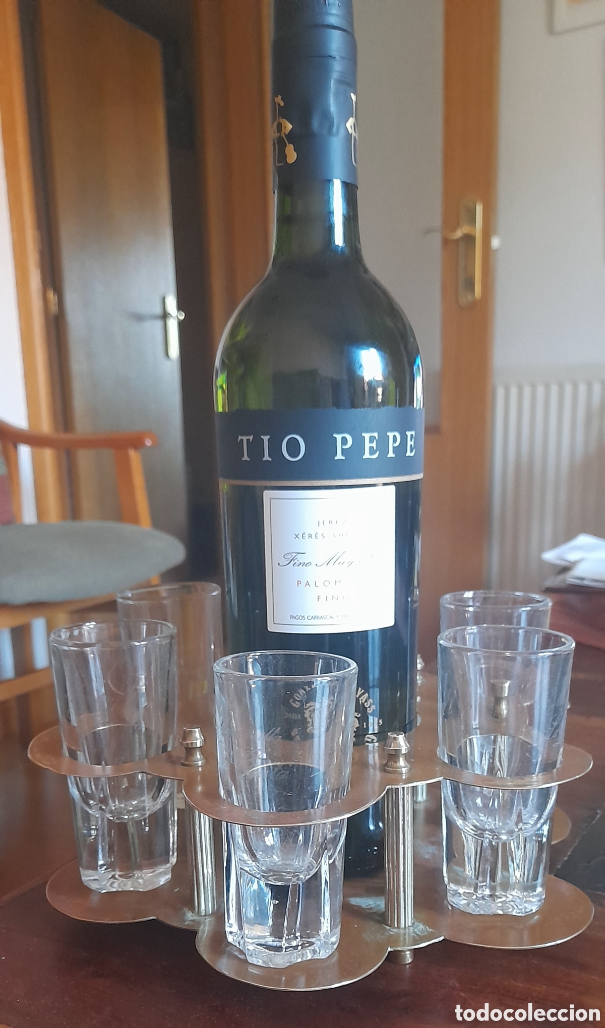 Coleccionismo de vinos y licores: Ca&ntilde;era manzanilla para 6 ca&ntilde;as