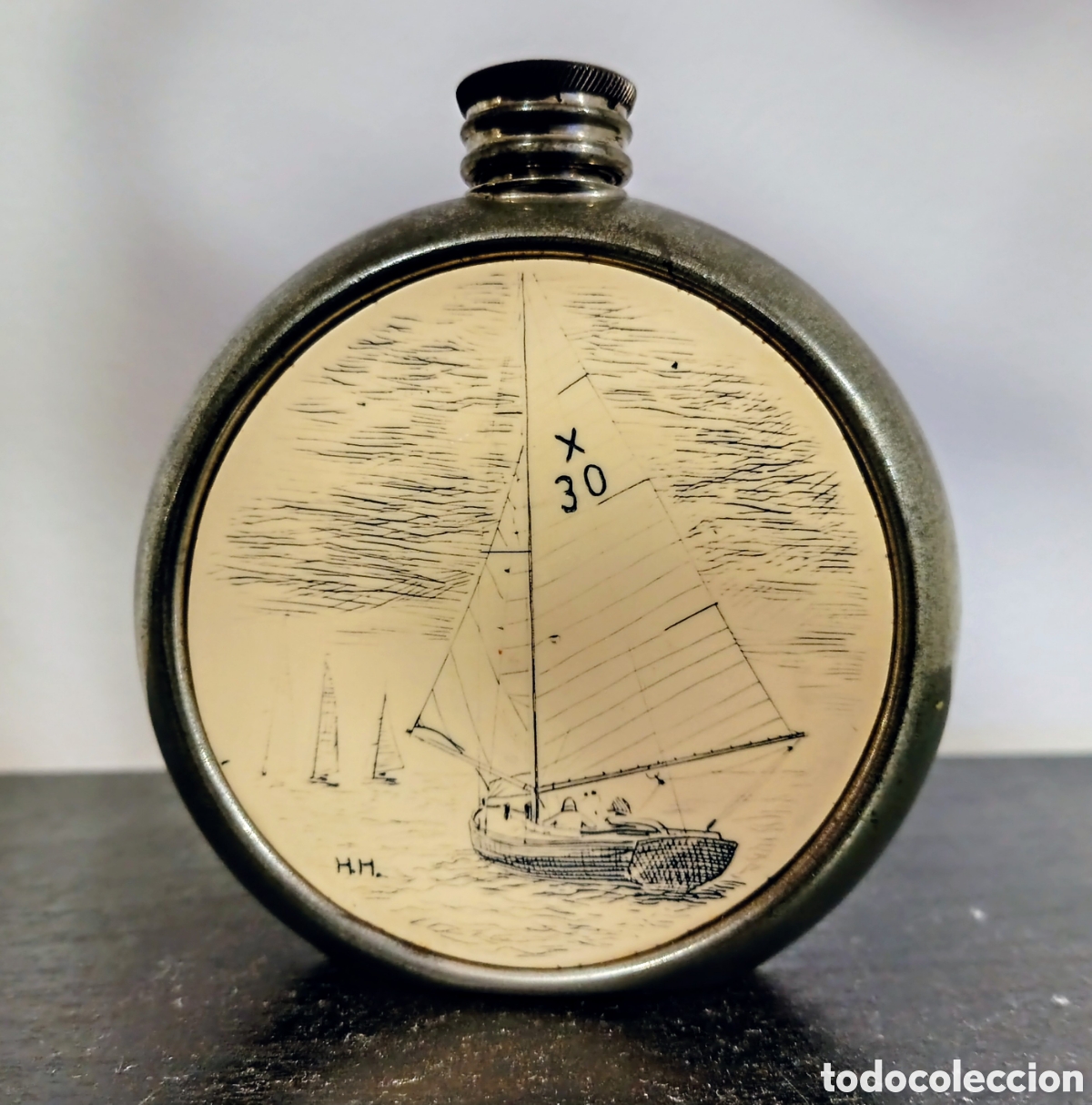 Sammlung von Weinen und Lik&ouml;ren: Petaca Vintage Made In England