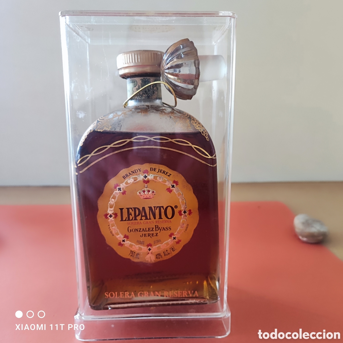 Coleccionismo de vinos y licores: Botella de brandy Lepanto solera gran reserva