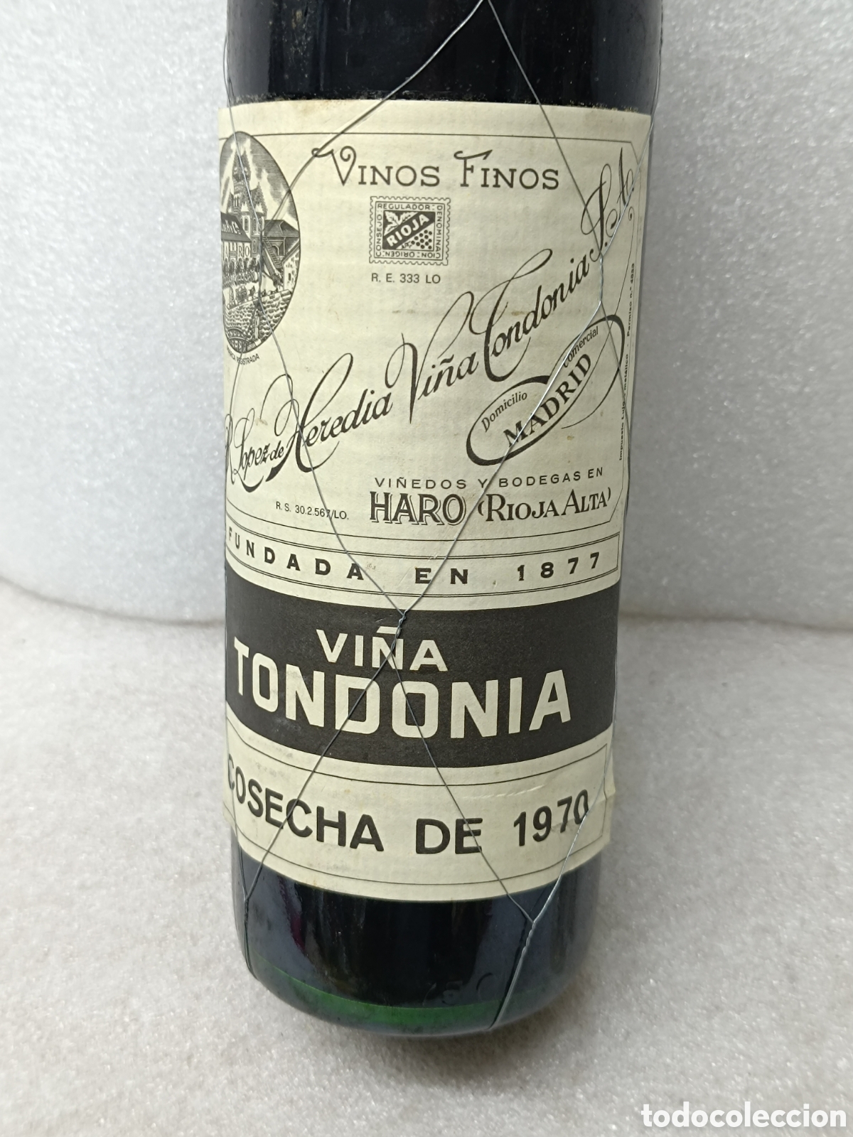 Coleccionismo de vinos y licores: BOTELLA VINO COSECHA 1970 VI&Ntilde;A TONDONIA - BODEGAS R. LOPEZ DE HEREDIA VI&Ntilde;A TONDONIA (RIOJA)