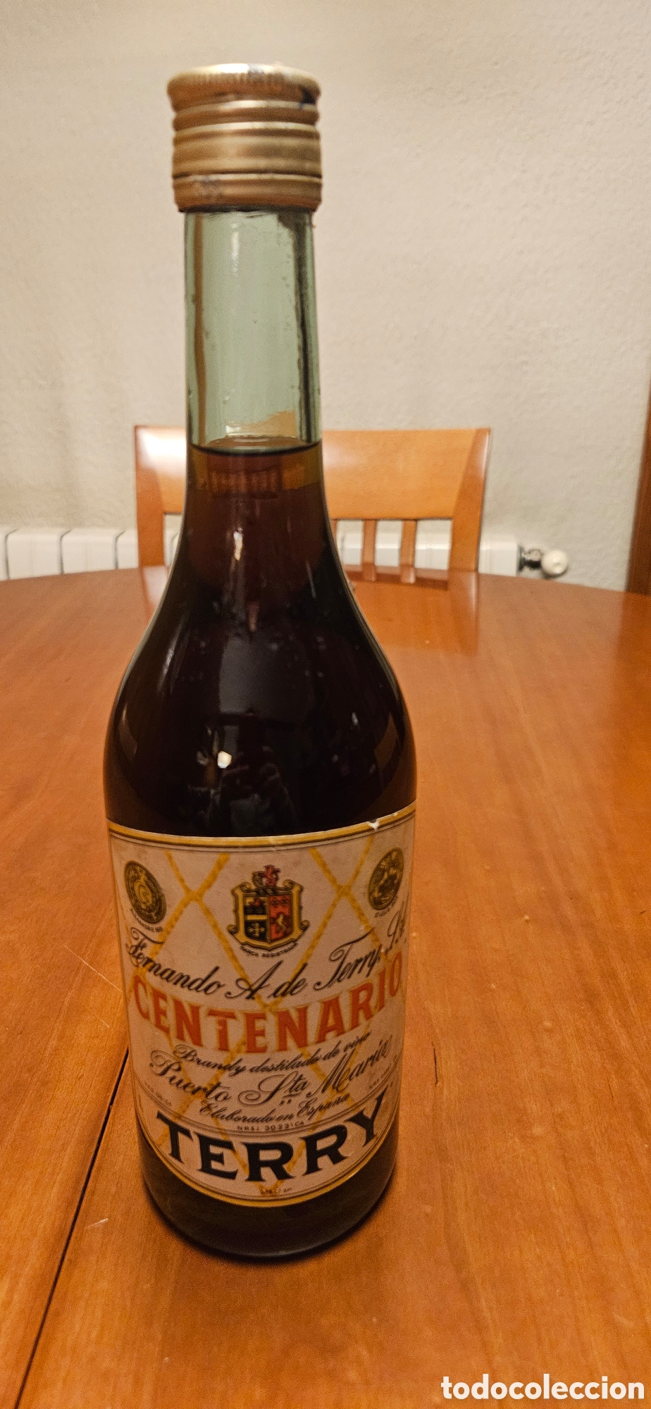 Coleccionismo de vinos y licores: Botella Brandy Centenario - Foto 1