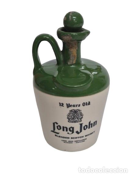 Coleccionismo de vinos y licores: Botella, Jarra de Cer&aacute;mica - Long John Blended Scotch Whisky, Glasgow Scotland - Llena sin Abrir