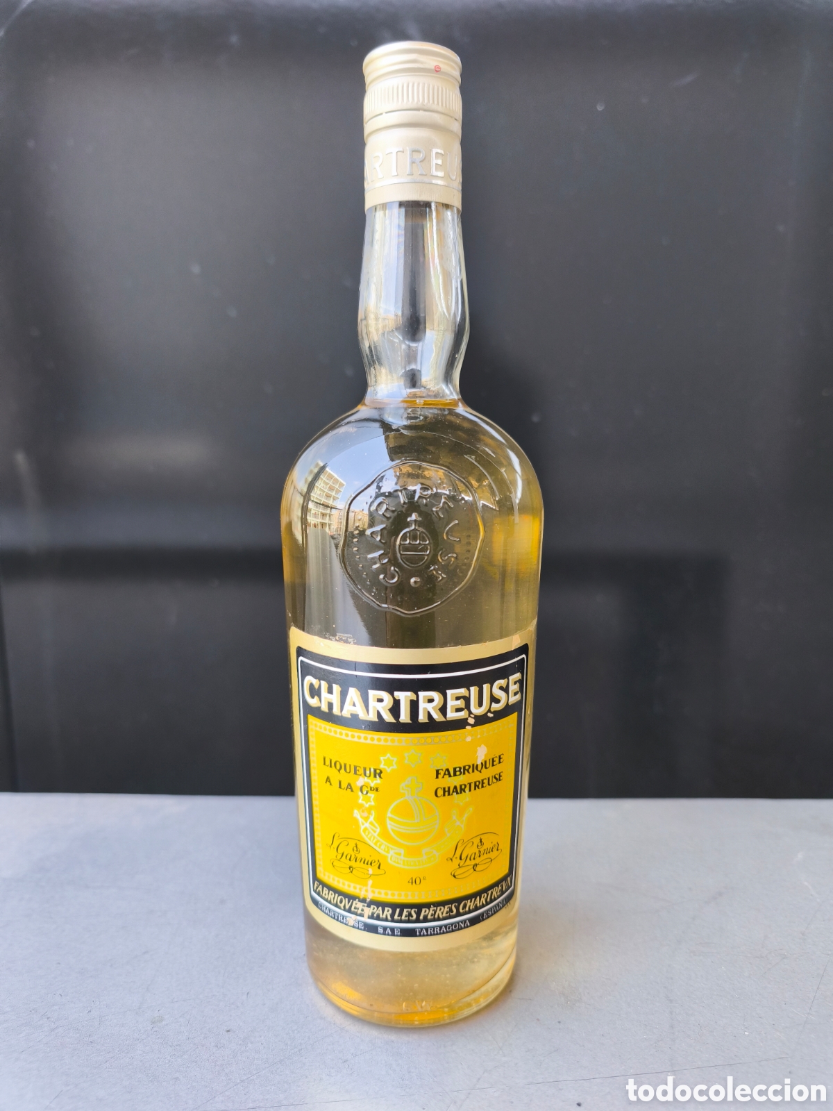 Coleccionismo de vinos y licores: BOTELLA LICOR CHARTREUSE AMARILLO TARRAGONA DE 40&deg; SIN ABRIR.