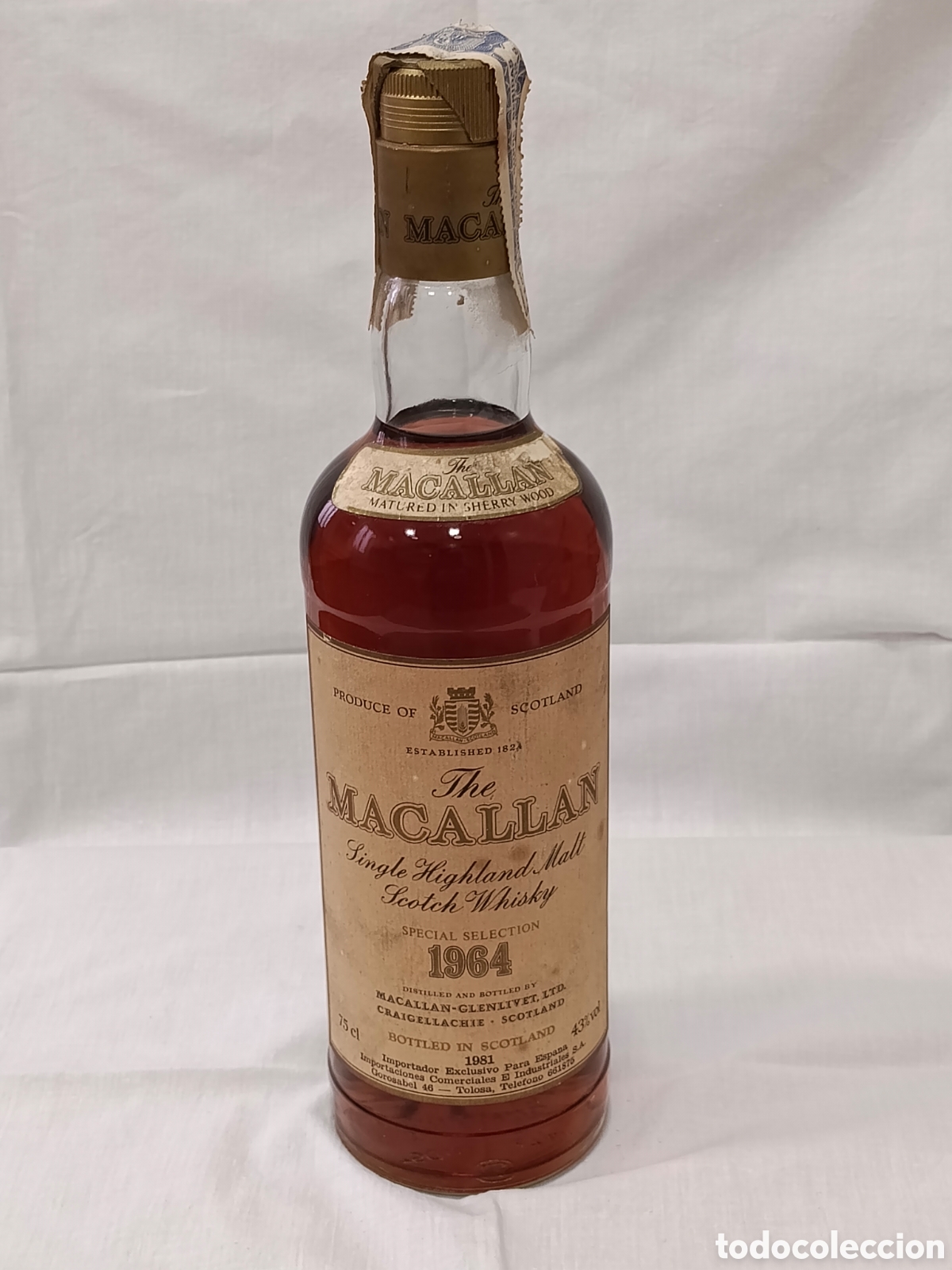 Coleccionismo de vinos y licores: WHISKY MACALLAN 1964 SPECIAL SELECTION. BOTTLED IN SCOTLAND 1981. (75CL. 43% VOL)