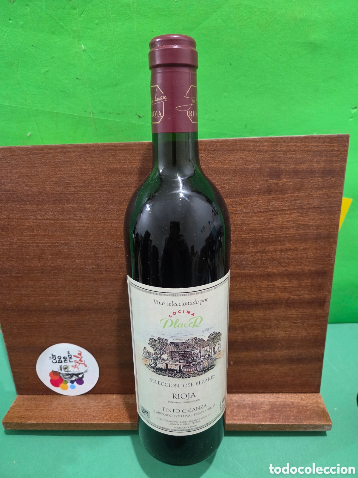 Coleccionismo de vinos y licores: BOTELLA DE VINO ...&rdquo;&rdquo;RIOJA&rdquo;&rdquo;..TINTO CRIANZA.. COSECHA DE 1987...SIN ABRIR...75 CL...