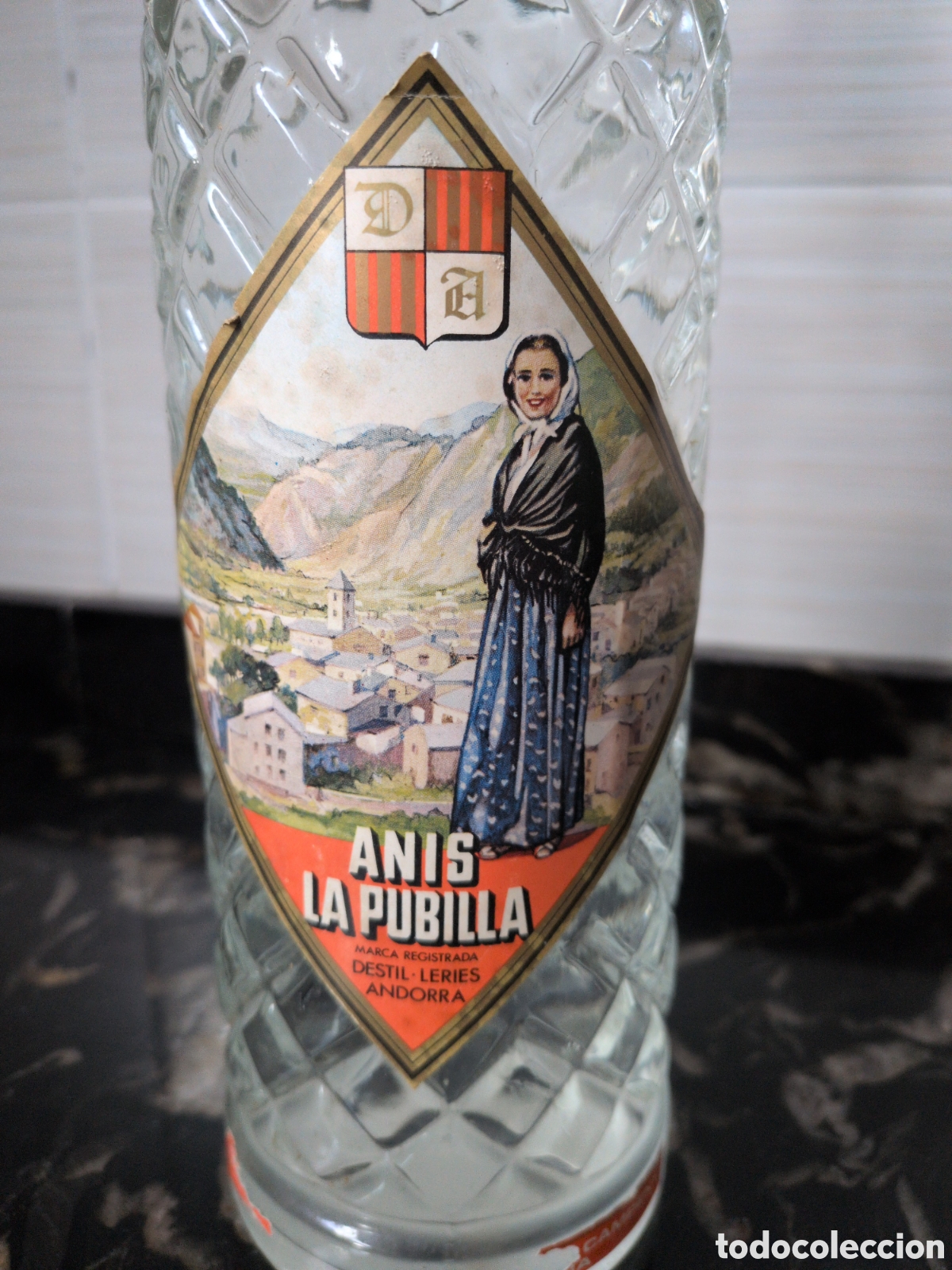 Coleccionismo de vinos y licores: Botella de An&iacute;s La Pubilla - Foto 2