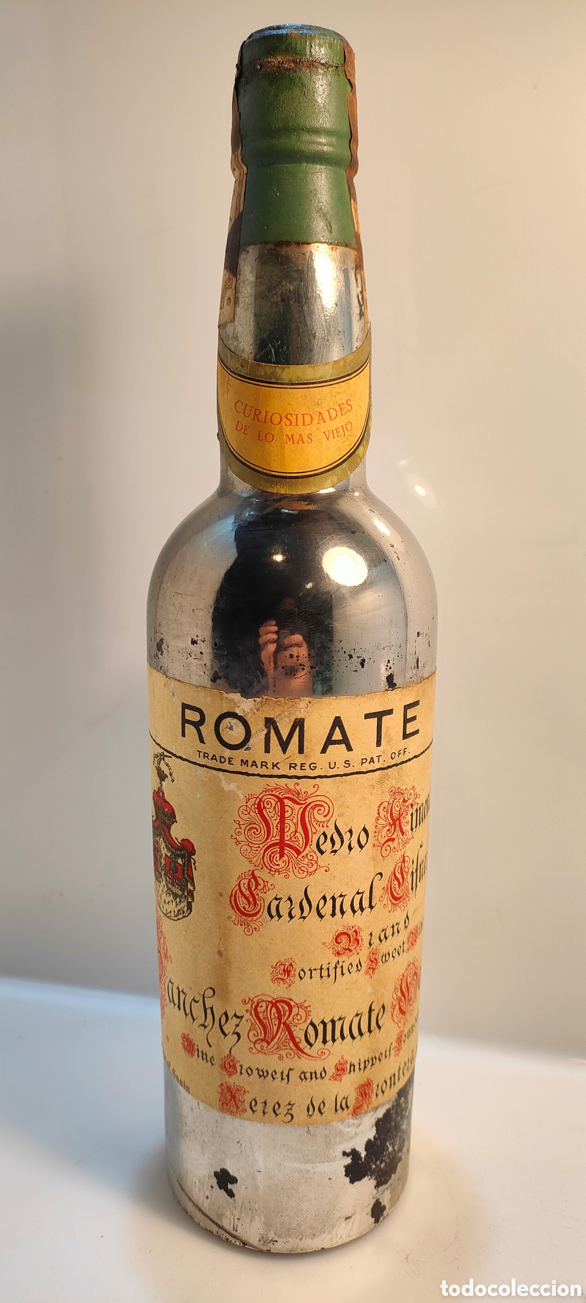 Coleccionismo de vinos y licores: ROMATE &ldquo;Pedro Xim&eacute;nez Cardenal Cisneros&rdquo; de los a&ntilde;os 1940-1960 aprox &rdquo;Posiblemente &Uacute;nica&rdquo;