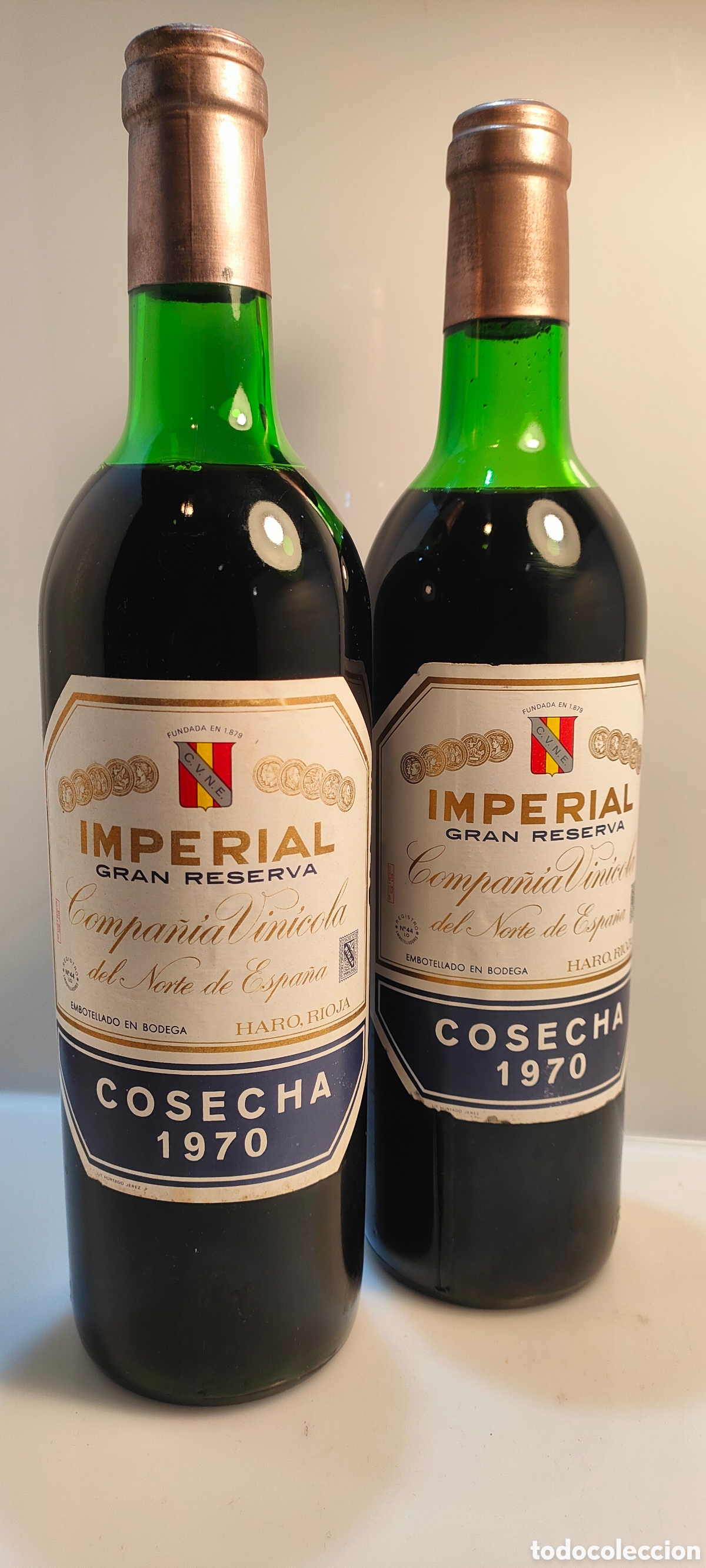 Coleccionismo de vinos y licores: 1970 Cune Imperial Gran Reserva 2 botellas Compa&ntilde;&iacute;a Vin&iacute;cola del Norte de Espa&ntilde;a