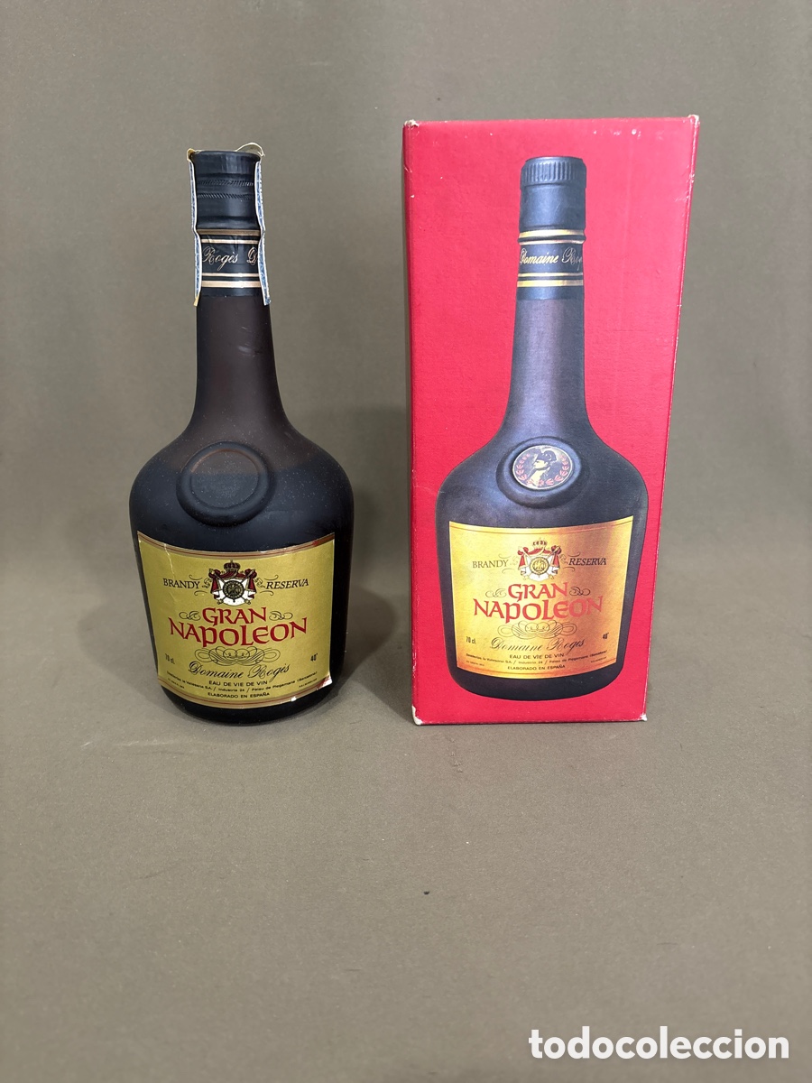 Coleccionismo de vinos y licores: BOTELLA BRANDY RESERVA GRAN NAPOLEON. DOMAINE ROGES. 70C. PRECINTADA EN CAJA ORIGINAL.
