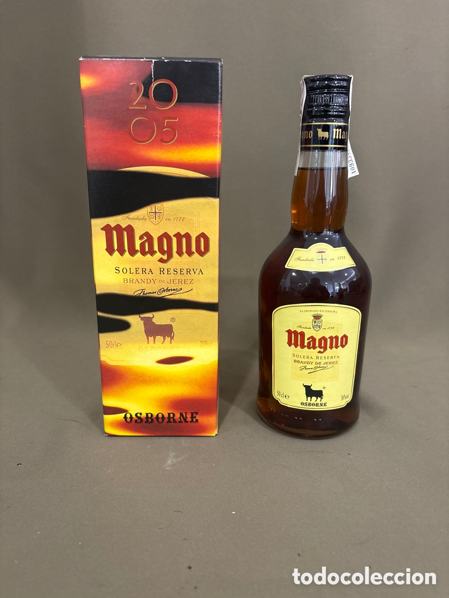 Coleccionismo de vinos y licores: Antigua botella magno,solera reserva,brandy de jerez*sin abrir*precintado