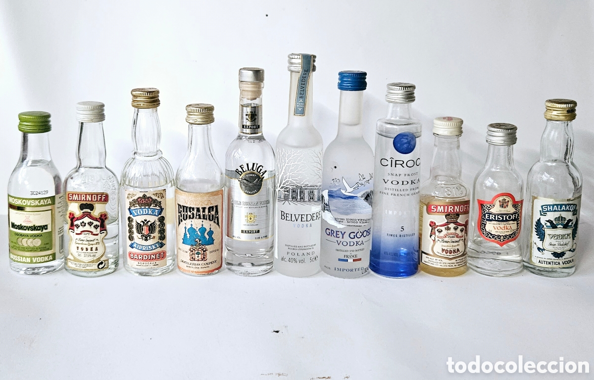 Collection of wines and liquors: Lote 11 botellitas Vodka