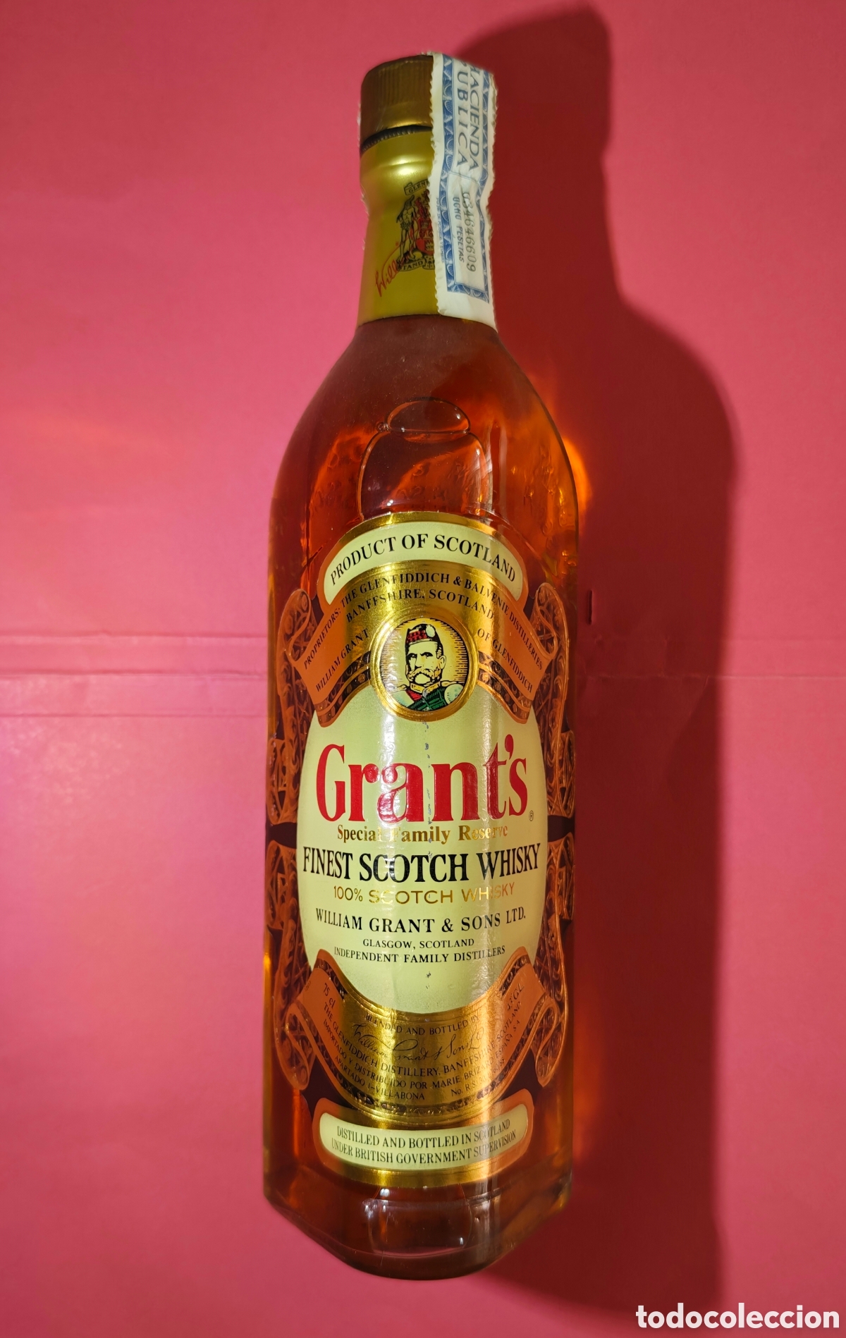 Coleccionismo de vinos y licores: Whisky Grant's Special Family Reserve a&ntilde;os 70-80
