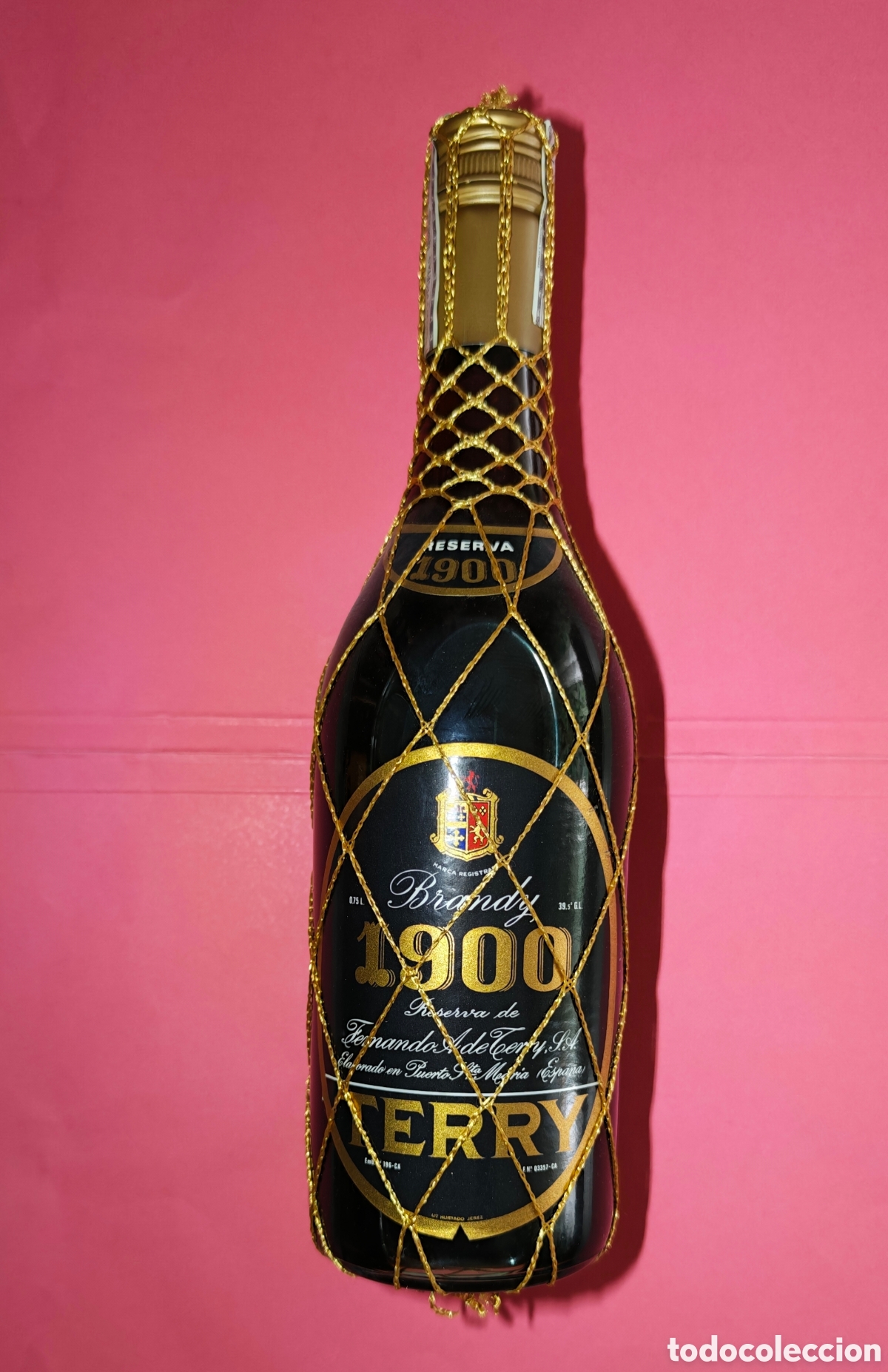 Coleccionismo de vinos y licores: Brandy Terry 1900 Reseva - 1 botella, a&ntilde;os 70 con precinto 4 pesetas